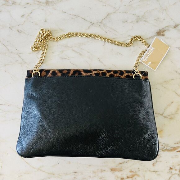 MICHAEL KORS Sloan Cheetah Natural Leather Clutch Bag - Picture 5 of 10